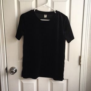 Black velvet tee
